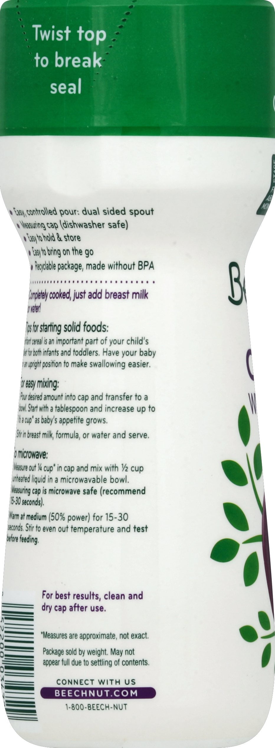beech nut oatmeal baby cereal