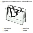thumbnail image 5 of Uxcell L Size Clear Toiletry Bag Makeup Cosmetic Pouch with Zipper Handle, Black 2 Pack, 5 of 6