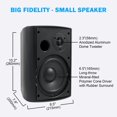 thumbnail image 2 of Altavoces exteriores Herdio de 6.5 pulgadas y 400 W con cable y resistentes al agua (par), 2 of 7