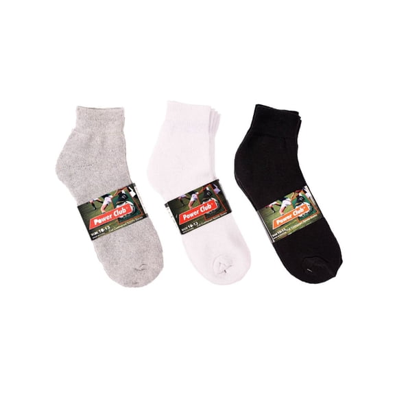 SLM Men's Assorted Pairs of Quarter Length Sport Socks