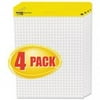 Post-it Easel Pads Self-Stick Easel Pads, Quad Rule, 25 x 30, White, 4 30-Sheet Pads/Carton