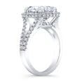 thumbnail image 3 of Spot Jewel 14K White Gold Plated Rings for Her - 2.2 Ct Radiant Cut Diamond Ring for Her - Gorgeous Anniversary Gifts - Bridal Engagement Wedding Ring for Women's - Split Shank Set Bridal Rings, 3 of 6