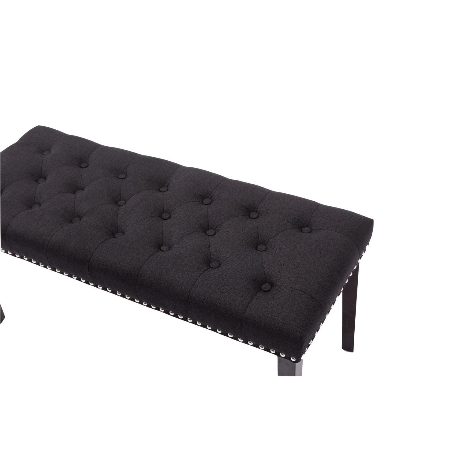 Cabara Capitonné Banc Tissu (Noir)