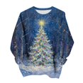 thumbnail image 2 of Purcolt Women's Christmas Sweatshirt Casual Crew Neck Loose Fit Long Sleeve Pullover Tops Ladies Fall Fashion Comfort Sweaters Outfits, 2 of 7