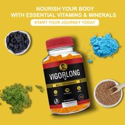 (2 Pack) VigorLong Performance Gummies, Vigor Long Max Support (2 Month Supply)