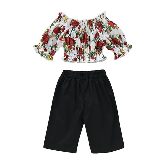 9 Months Baby Girls Clothes 12 Months Girls 2PCS Summer Outfits Set Infant Girls Short Sleeve Top Shorts Set Red