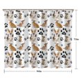 thumbnail image 5 of Corgi Dog and Footprints Shower Curtain 84"x72" ,Bathroom Decorative Shower Curtains Set with 12 Hooks,Modern Waterproof Washable Shower Curtain, 5 of 6