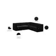 thumbnail image 2 of Meridian Furniture Quincy Black Velvet Modular Sectional, 2 of 13