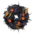 thumbnail image 4 of Corona de Halloween decorativa para puerta principal, calabaza artificial con purpurina para jardín, , decoración de festivales, interior y, 4 of 8