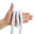 thumbnail image 4 of Unique Bargains Natural Twisted Cotton Rope 3/4 Inch x 49 Feet 3 Strand Tug of War Rope with Sealing Tape White, 4 of 5