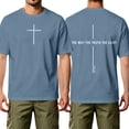 thumbnail image 2 of HAJWOH Mens Cross Christian Minimalist Religious Faith T-Shirt T-Shirt, 2 of 5