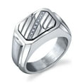 thumbnail image 4 of Men's Stainless Steel Diamond Accent "DAD" Flip Ring - Perfect gift for Father's Day - Mens, 4 of 4