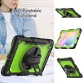 thumbnail image 3 of Case for Samsung Galaxy Tab S6 Lite 10.4 Inch 2024/2022/2020 with Screen Protector, 360 Degree Rotating Kickstand Hand Strap Heavy Duty Shockproof Cover with Shoulder Strap, Lime PC, 3 of 7