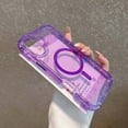 thumbnail image 4 of Designed for iPhone 16 Plus Magnetic Clear Phone Case,Clear Crystal Glitter,Compatible with Mag-Safe,3-in-1 Heavy Duty Shockproof Sparkly Cute Women Girl Protective Phone Case,Clearpurple, 4 of 9