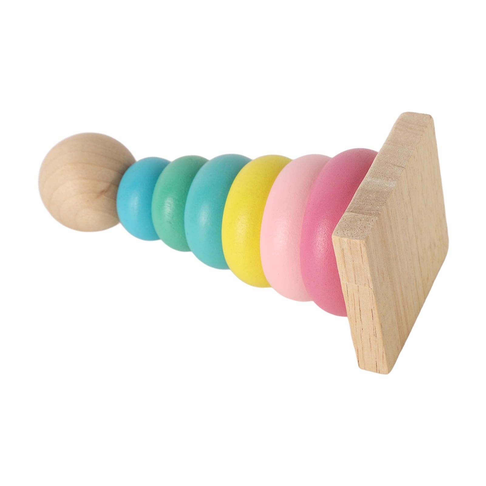 Wooden Stacked Circle Toy Wooden Stacker Toy Wooden Stacking Toy Wooden