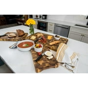 Lipper International Acacia End Grain Chopping Block With Inset Handles