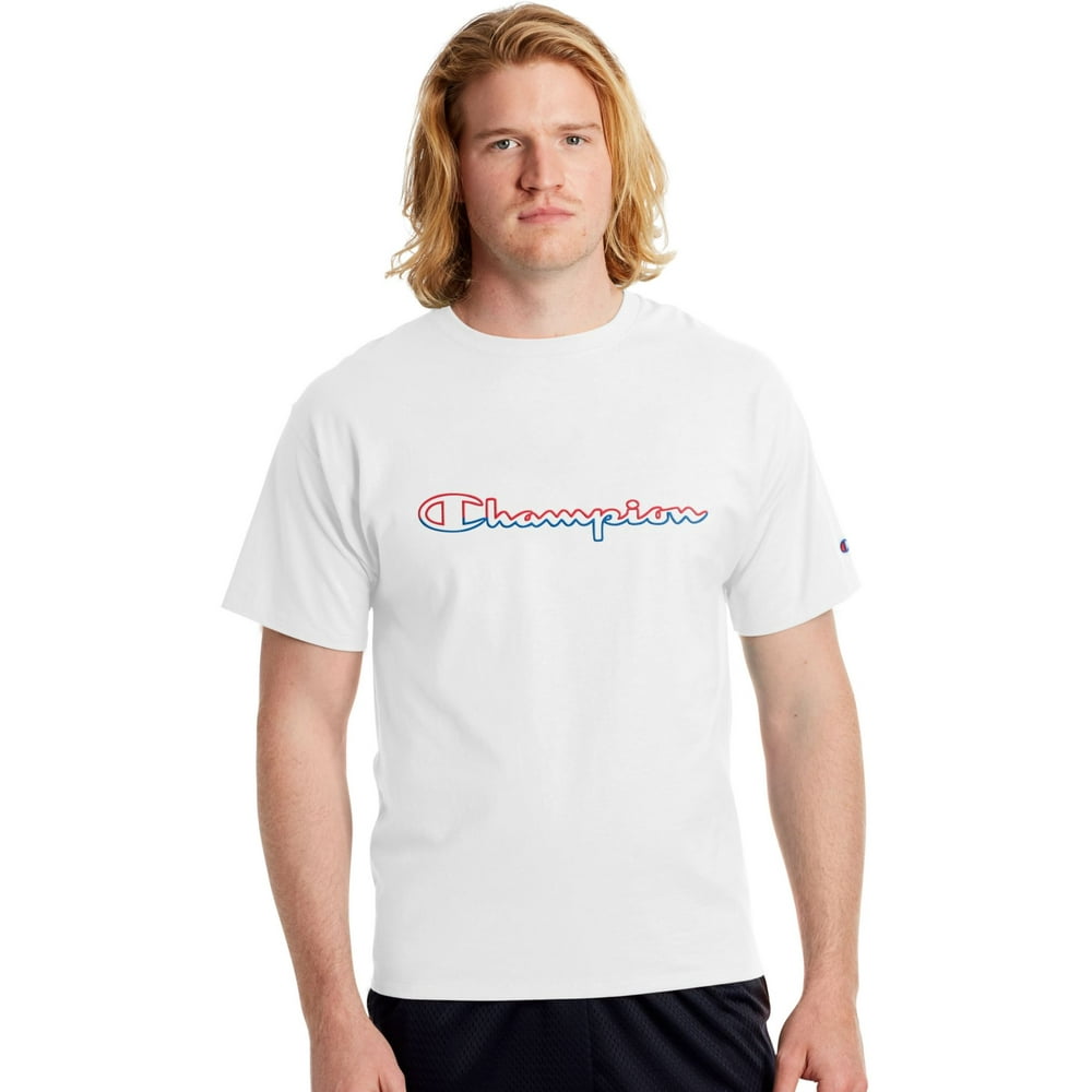 Champion - Champion Mens Classic Short-Sleeve Jersey Tee, XL, 2 White ...