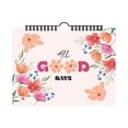 thumbnail image 2 of Last Chance Qaailabf Border Flower Theme Inspirational Notepad 12 Months English Planner Self-Discipline Punch Card Record Book, 2 of 4