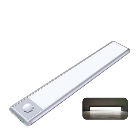 

LED Motion Sensor Cabinet Light Under Counter Closet Lighting Wireless USB Rechargeable Kitchen Night Lights White Light (20CM)