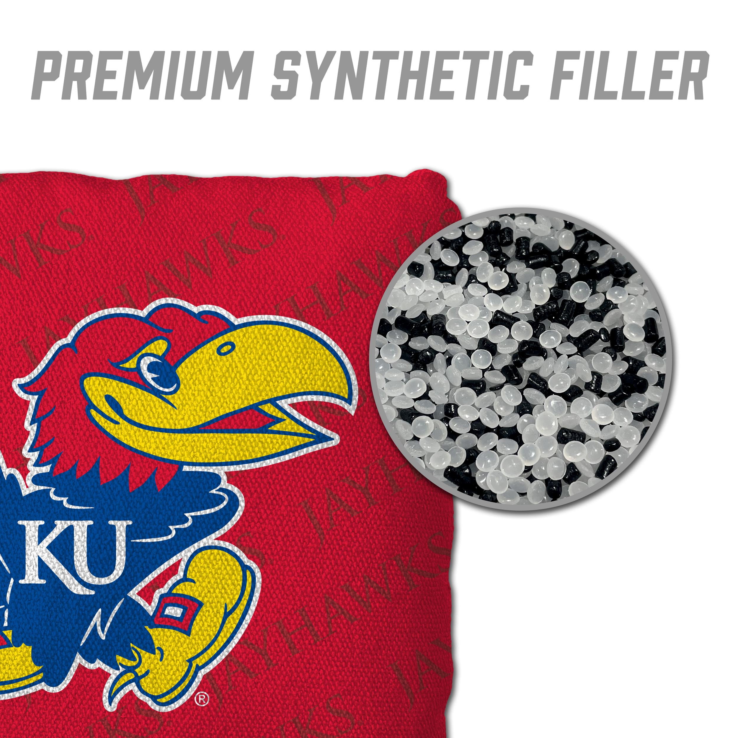 NCAA Kansas Jayhawks Cornhole Bags - 4PK - Red