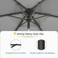 thumbnail image 4 of ACEGOSES 10 x 6.5ft Outdoor Patio Table Umbrella with Non-Fading canopy for Garden and Yard,Gray, 4 of 8