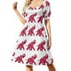 thumbnail image 2 of Vestido de verano de manga corta color granada para mujer 2025., 2 of 7