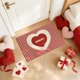 thumbnail image 4 of Alfombras de baño, alfombras para sala de estar, alfombra de área, alfombra de baño, alfombra de entrada roja con forma de corazón, alfombra de entrada, alfombra de pelo en bucle, alfombra antidesliza, 4 of 6