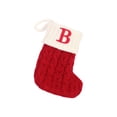 thumbnail image 1 of TIELUTT Bas de Noël avec Initiales Grandes Lettres Brodées Tricotées Rouges 12 Jours de Cartes de Chansons de Noël Flocons de Neige Acryliques Grandes Sucettes Décorations de Noël Ruban Lustre Flocons de Neige Perles, 1 of 7