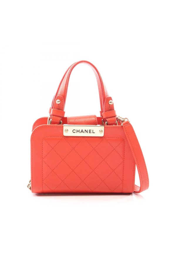 Pre-Owned Chanel Matelass 2-Way Shoulder Bag/Handbag, Leather, Women's, Red