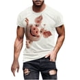 thumbnail image 2 of Weiqiqre Mens T-shirt Print Short Sleeve Round Neck T-shirt Casual Fashion Short Sleeve Perfect for Weekend Casual Summer Wear, 2 of 5