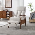 thumbnail image 4 of Wood Frame Recliner Chair, Modern Accent Chair Lounge Chair for Living Room, Adjustable Recliner Sofa Arm Chair with Thick Seat Cushion & Foot Rest, Beige, 4 of 9