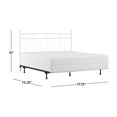 thumbnail image 6 of Hillsdale Furniture Providence Metal King Headboard and Bed Frame with Spindle Design, Soft White, 6 of 12