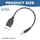 thumbnail image 2 of Uxcell 2 Pcs Conector de audio auxiliar macho de 3.5 mm a USB 2.0 hembra Negro, 2 of 6