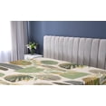thumbnail image 5 of Ambesonne Tropical Fitted Sheet, Semicircles Foliage Plot, Twin Size, Pale Olive Green Amber, 5 of 5