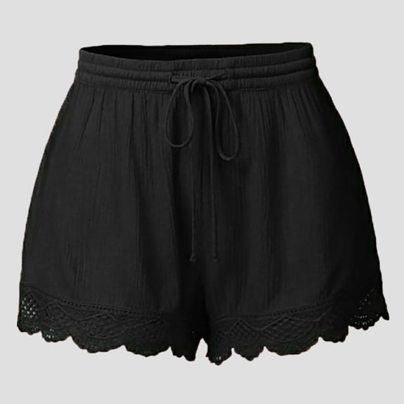 HAIJIE Women's Swim Shorts Adjustable Ruched Side Bikini Shorts Cute Shorts Casual Shorts Going Out Shorts for Sister Women Summer Daily Wear