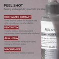 thumbnail image 4 of Peel Shot Glow Rice Ampoule Duo White rice ampouleBlack rice ampoule Soft Exfoliating Face and Body Scrub Dead Skin Cells, Blackheads Remover, 4 of 5