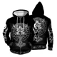 thumbnail image 3 of Sudadera con capucha con cremallera de otoño para hombre, sudaderas casuales con capucha para hombre, sudadera con capucha con estampado de calavera, sudadera con capucha estampada moderna, holgada y, 3 of 4