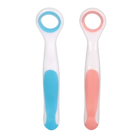 Set of 2 Baby Tongue Cleaner, Delicate Oral Care for Infants - Blue and Pink Color