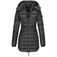 thumbnail image 1 of UKAP Women Outwear Long Sleeve Jacket Solid Color Coat Buttons Fall Overcoats Black XL, 1 of 2