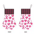 thumbnail image 4 of Dog Paw Decorative Socks 17x11.8in Top With A Strap Design For Easy Hanging For Festive Christmas Party Decorations Modern Pink Ribbon Pattern With Geometric Elements, 4 of 7