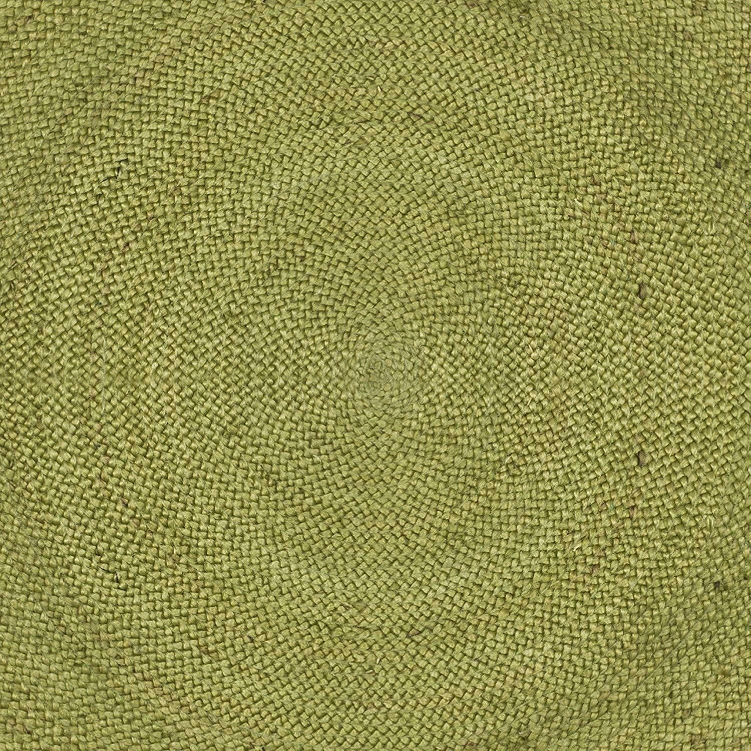Avgari Creation Hand Made Round Green Color Living Room Area Rug, Farm House, Kitchen Outdoor Indoor Rugs Carpet Doormat 8" Feet (96" Inch)