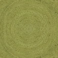 thumbnail image 4 of Hand Braided Round Shape Living Room Area Rug Kitchen Outdoor Indoor Garden Rag Rug Carpet Yellow Dye 11" Square Feet (132x132 Inch), 4 of 5