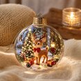 thumbnail image 5 of Glowing Christmas Story Ornament, Santa Beside A Decorated Tree 3D Mini Holiday Diorama Ball, Light Up Christmas Tree Ornament for Holiday Decor, 5 of 7