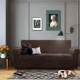 thumbnail image 1 of Couch Cover Velvet Plush Sofa Slipcover (XL Sofa, Dark Coffee), 1 of 7