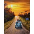 thumbnail image 1 of Pintura de diamante (DB5556) DIY puesta de sol coche 5D dibujo cuadrado Kit decoración del hogar 20X30cm Hugtrwg Para estrenar, 1 of 1