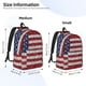 thumbnail image 2 of Disketp America Flag Glitter Mochila de Lona Estampada, Mochila Escolar de Viaje Ligera para Estudiantes y Portátil-Medium, 2 of 5