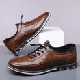 thumbnail image 3 of Men's Large-Size Leather Shoes, Casual Slip-On Loafers, Stylish, 3 of 9
