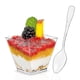 thumbnail image 1 of 50 piezas de tazas de mousse desechables, tazas de postre de mousse de polvo dorado transparente/cucharas, 1 of 1