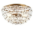 thumbnail image 3 of JONATHAN Y Isabelle 15.5" Metal/Acrylic LED Flush Mount, Antique Gold, JYL9043A, 3 of 6