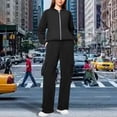 thumbnail image 5 of LEKODE Drop Shoulder Hoodie Jogger Sets for Women 2 Piece Yoga Sets for Women Sets for Women Long Sleeve Casual Tops for Women Athletic Sets for Women Comfy Sets for Women Clothing Black L, 5 of 6